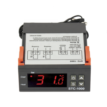 10A Digital Temperature Controller Thermostat Thermoregulator for Incubator with Relay and LED - STC-1000 12V 24V 220V