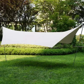 Outdoor Superlight Portable Sun Shade Canopy Tent - Hexagonal Garden Canopy UV Block Waterproof Sun Shelter
