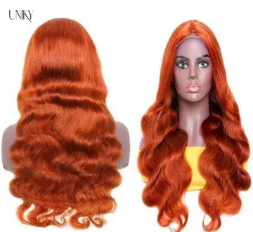 #350 color wig Preplucked Human Hair Lace Front Wigs Ginger Orange 13x4 13x6 Lace Frontal Curly Lace Frontal Wigs 180% density