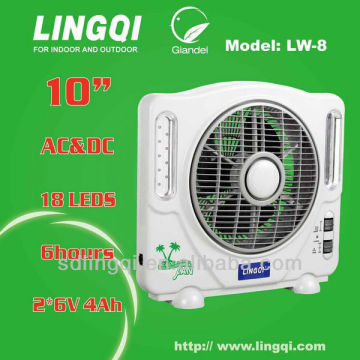 10" rechargeable quiet box fan LW-8