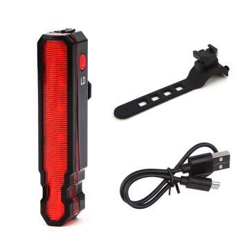 Kalis air usb boleh dicas semula basikal belakang lampu laser garis amaran lampu mtb jalan basikal