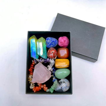 Natural Tumbled Stones Chakra Bracelet with Gift Box - New Arrivals