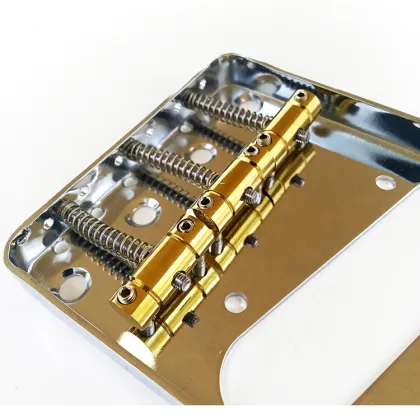 Chrome Electric Guitar Bridge Hardtail TL Fixed Guitar Bridge with Brass Saddle