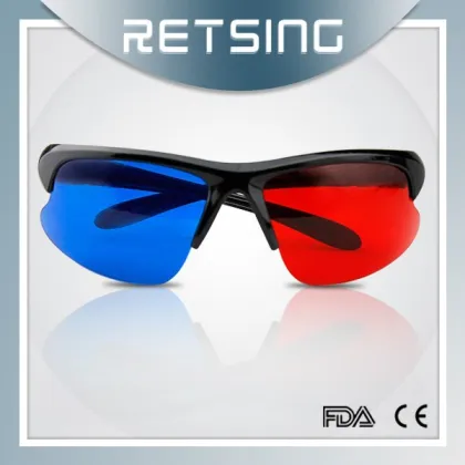 Thicken Lenses Plastic 3D Glasses Red Blue Red Cyan Lenses