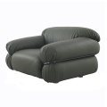 Fauteuil moderne en cuir Tacchini Sesann