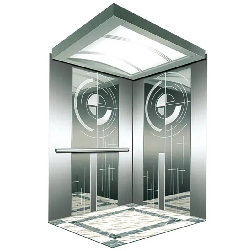 1.75m/s AC Machine-Room-Less Passenger Elevator with Hairline Stainless Steel
