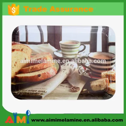 Food safety melamine breakfast serving trays
