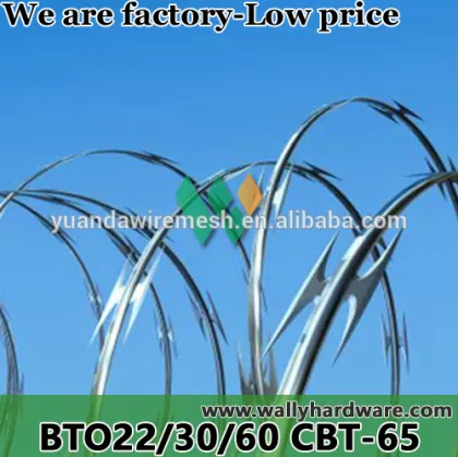 Alambre Concertina Galvanizado Tipo Navajas 450mm