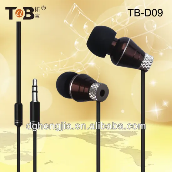2014 new mobile phone china supplier free samples mp4 mp3 metal earphones in-ear earbuds