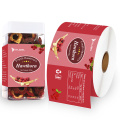 Custom Preprint Food Logo Packung Zutaten Aufkleber Etiketten