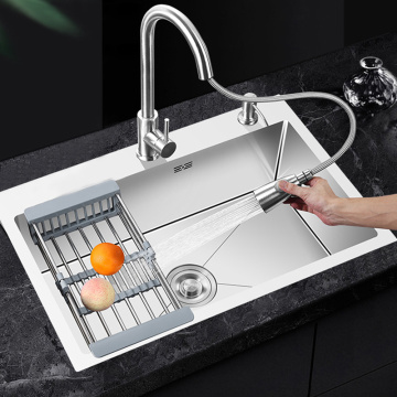 Stainless Steel Kitchen Sink with Vegetable Washing Basin