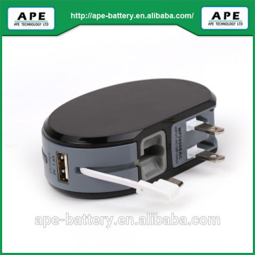Power bank built-in USB cable, colorful design and mini size