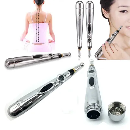 Electronic Acupuncture Pen Stimulator Acupoint Massager Body Laser Acupuncture Magnet Therapy Meridian Energy Pen Relief Pain