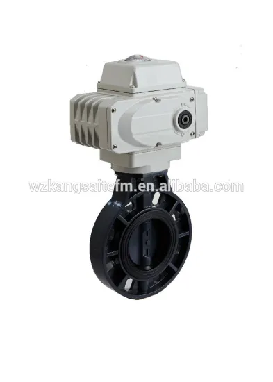 Electrical PVC wafer Butterfly Valve 220VAC voltage