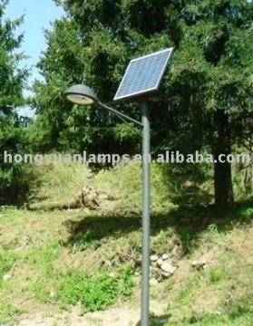Solar LED garden light pole