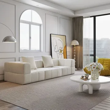 MOYI Feather Nordic Modular Sectional Sofa: Comfortable Cloud Sofa for Living Rooms