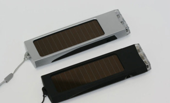 3 led plastic rectangle solar flashlight