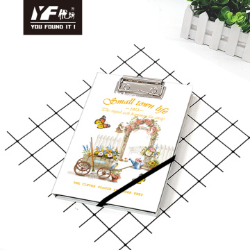 Stile da giardino personalizzato grazioso appuntante a5 binding a foglie sciolte diario con copertina rigida