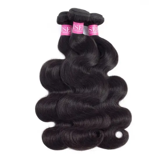 Wholesale Raw Virgin Brazilian Human Hair Vendor Unprocessed Body Wave Bundle Natural Black Color