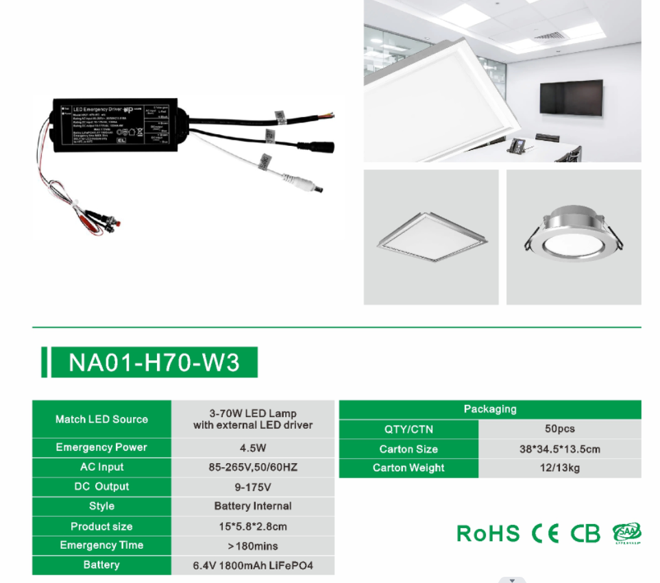 emergency battery backup led driver