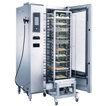 Forno con convezione a vapore industriale a 20 vassoio con acciaio inossidabile, 380 V e 4 migliori caratteristiche per la cottura