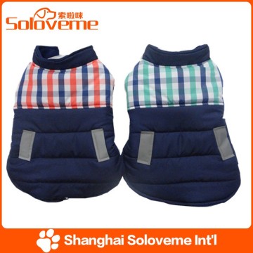 Hot Selling Warm Pets Dog Plaid Products Pet Clothes