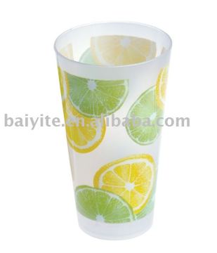 2013 New item pp cup, 630ml & 22oz plastic cup with fruit printing, drinking cup