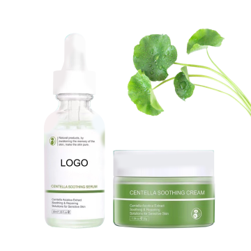 Fast Fade Redness: Centella-Infused Soothing Face Serum & Cream Kit - Anti-Allergy, Moisturizing, and Calming Skincare Solution