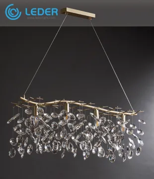 LEDER Crystal Dining Room Rectangular Chandeliers