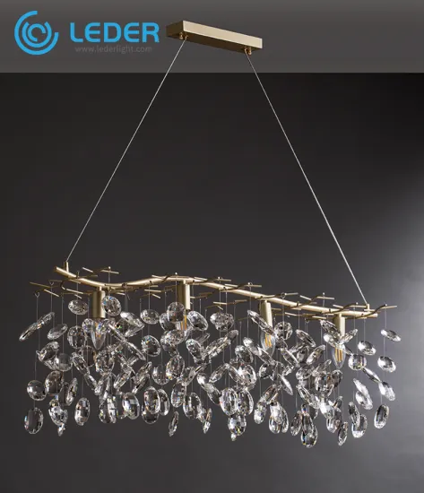 LEDER Crystal Dining Room Rectangular Chandeliers