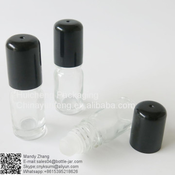 Mini 5ml clear glass roll on bottle with China Factory Price