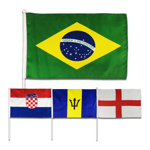Custom Brazil Hand Flag Table Banner for Promotion