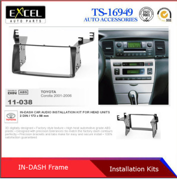 Radio Fascia Panel for Toyota Corolla Double DIN Stereo Facia Dash CD Trim Installation Kit