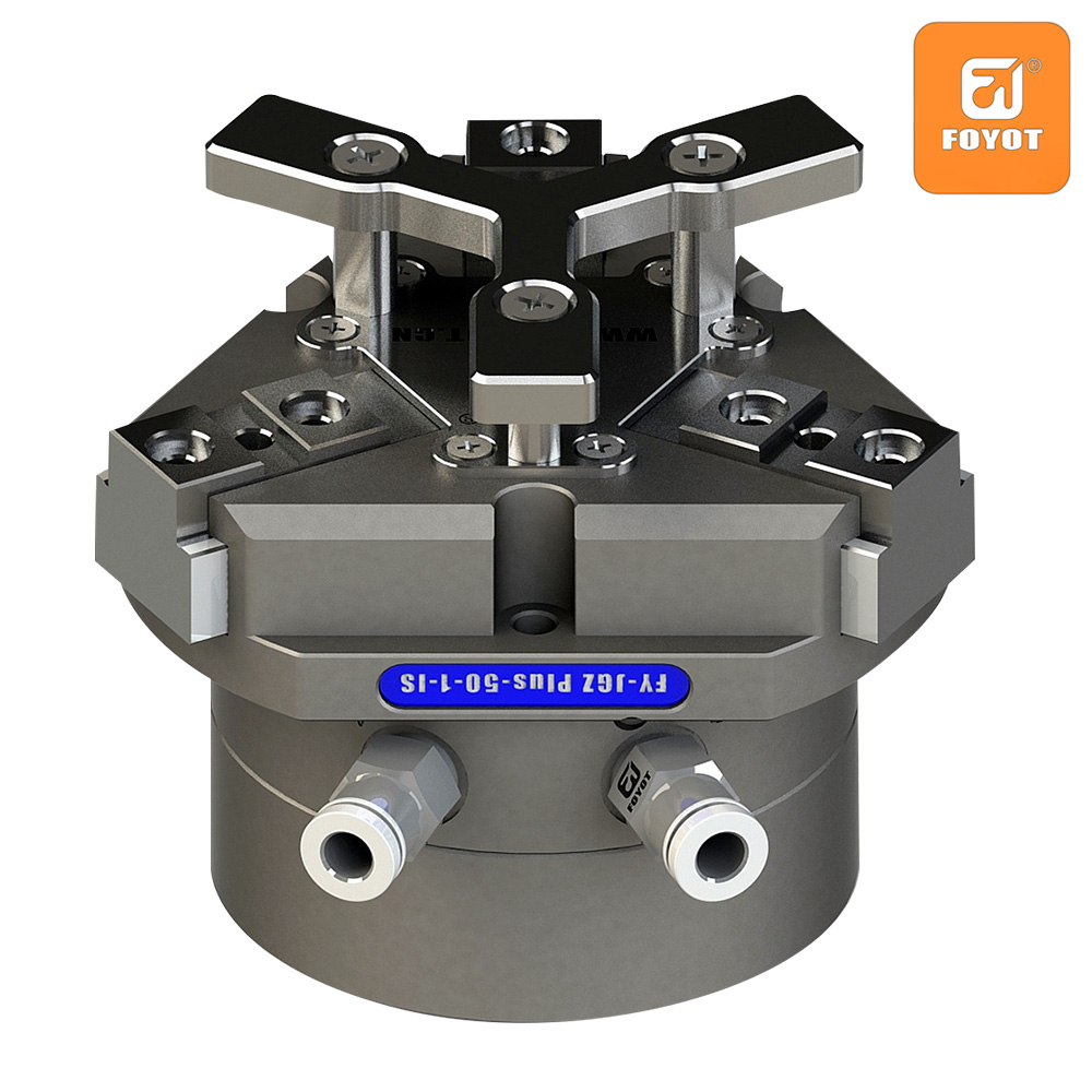 Пневматический захват с тремя когтями для сборки электроники