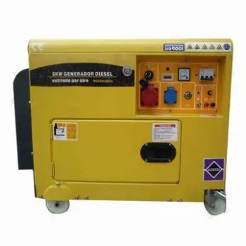 Single-phase 5kVA Portable Silent Diesel Generador, 50/60Hz Rated Frequency