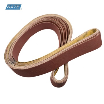 Cinturón de papel de lija abrasivo rojo con recubrimiento de alta calidad personalizado