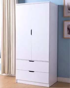 Single Wardrobe for Hanging Clothes with Drawers