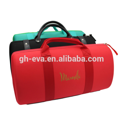 Green Plain Double Portable Wine bottle Carrier With Webbing Handle