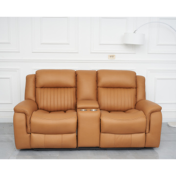 Air Leather Manual Recliner Sofa Set