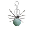 Amazonalite 16MM Ball Antique Silver Spider Pendant (47x40mm) Necklace 45cm Black Cord