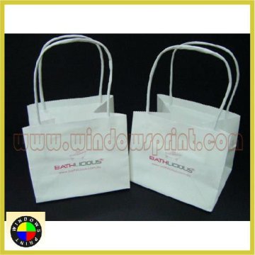 simple small white gift bag