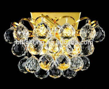 Gold K9 crystal ball interior wall lamp