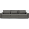 Multi person sofa fabric gray