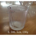 Glass Ribbed Candle Cup