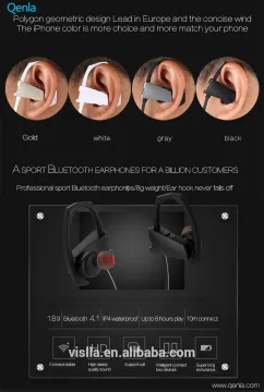 2017 New Waterproof Headset!Stereo sport bluetooth headphone,Noise cancelling OEM wireless bluetooth earbuds