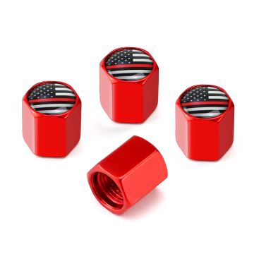 Skull Design Valve Caps for Cars and Bikes - Set of 4