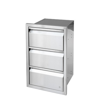 Stainless Steel Triple Drawer Cabinet