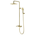 Rose Gold Rain Thermostatic Faucet Shower