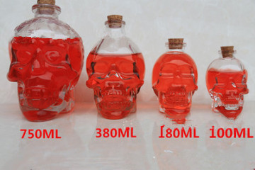 350ml e-liquid bottles 30ml 50ml glass dropper bottles skull shape empty ejuice bottle