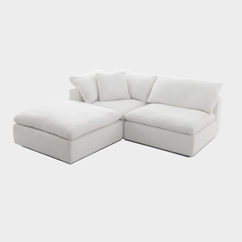Lyxig modern vit sektions soffa